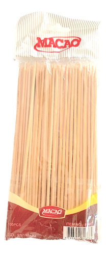 Palitos Brochette Madera Natural 15cm  100 Unidades