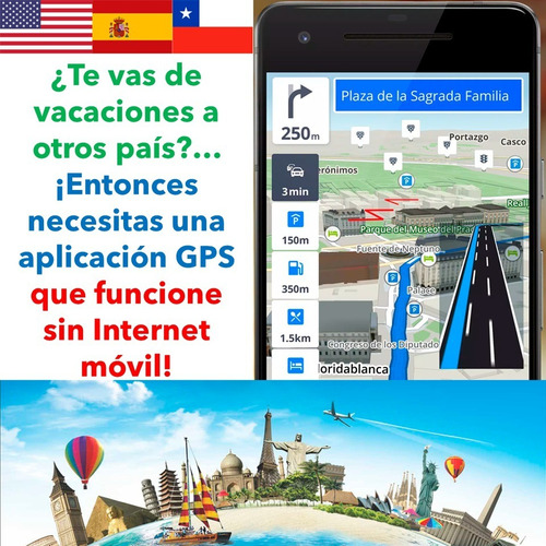 Aplicación Android Navegador Gps: Celular Tablet Radio Auto