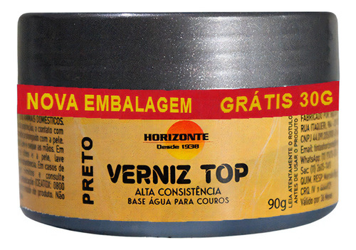 Cera Graxa Para Sapato Bota Bolsa Creme Couro Verniz Top60g