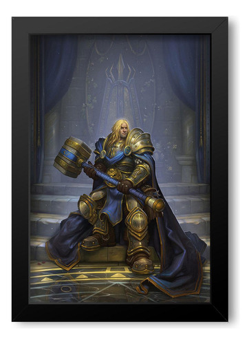 Quadro Decorativo World Of Warcraft Arthas Mdf 30x45cm