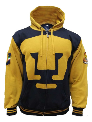 Sudadera Retro Pumas Unam Con Cierre Afelpado Original