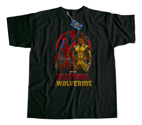 Remera Deadpool Y Wolverine Marvel Pelicula 100% Algodon 003