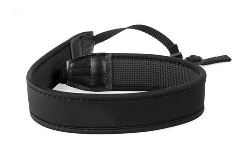 Imagem 1 de 6 de Alça Neoprene Preta, Neck Strap, P/ Camera Nikon, Canon Sony