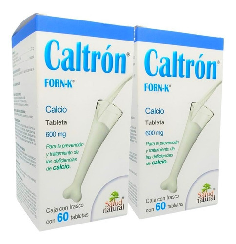 Caltron 600  Pack Con 120 Tabletas De Calcio Sabor Sin Sabor