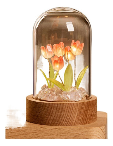 Diy Tulipán Led Noche Luz Decoración Regalo Romántico