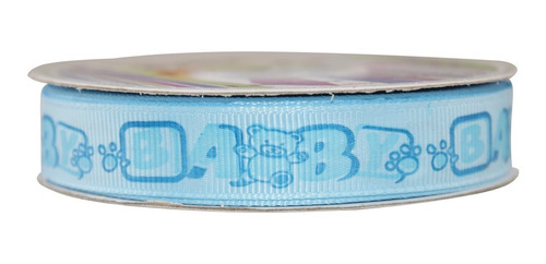 Imagen 2 de 3 de Listón Popotillo Estampado Baby Shower, 2 Piezas,abc2-b