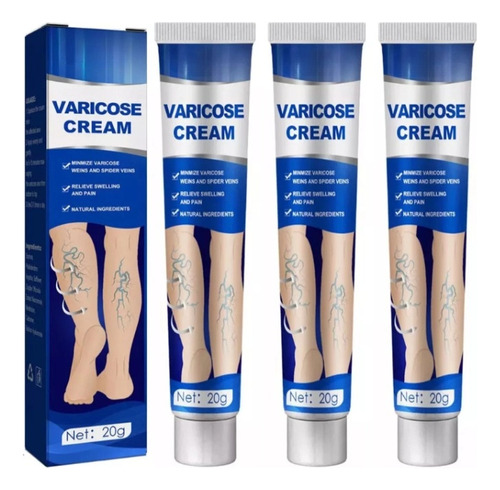 Poderosa Crema De Eliminación De Varices, 3 Unidades