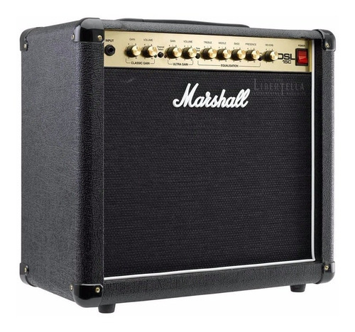 Amplificador Valvular Marshall Dsl15c Dsl-15c Color Negro/dorado