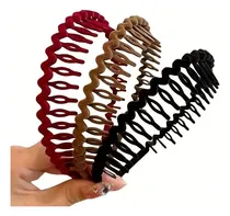 Comprar 3 Diademas Peineta Aterciopeladas Dama Peluquería Peinado