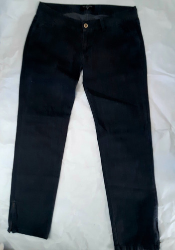 Pantalon Jean Dama Negro/gris Solido Inc Talle 26 Impecable