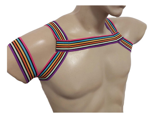 Harness Masculino Cinto De Arnês Com Bracelete Colorido Lgbt