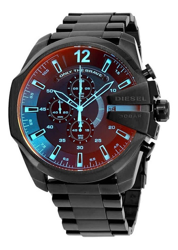 Reloj Diesel Acero Caballero Mega Chief Dz4318 100% Original