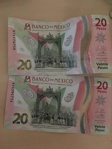 Billetes 20 Pesos Serie At