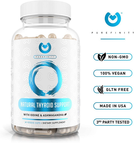Thyroid Apoyo Natural Tiroides C/ashwagandha X 60 Veganas