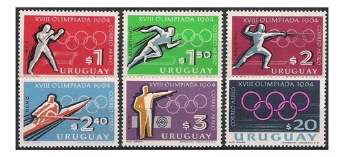 Juegos Olímpicos - Uruguay 1965 - Serie Mint - Sc C276-81