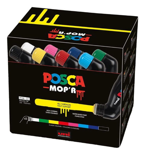 Marcador Uni Ball Posca Pcm-22 Mop R Pack X 8