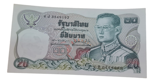 Billetes Mundiales : Tailandia  20 Baht  1981 Asia Rey