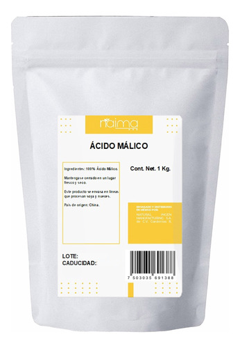 Ácido Málico 5 Kg Saco Acidulante Natural Granel