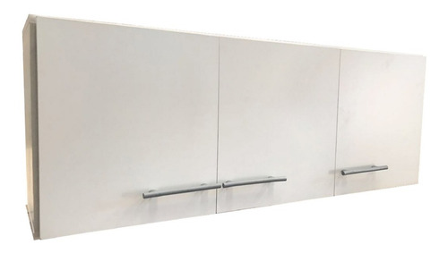 Imagen 6 de 10 de Alacena 140cm 3 Puertas C/estantes Blanca O Wengue Melamina