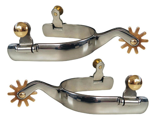 Espuelas De Acero Inoxidable Para Montar A Hombres Plata