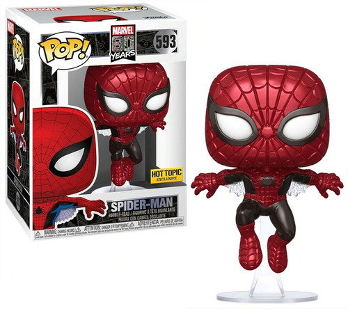 Marvel Funko Pop! Spider-man 593 Exclusive Hot Topic 80years