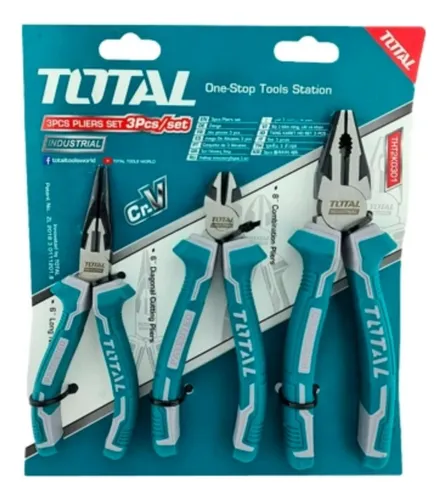 Kit Set Juego de Alicates 3 Piezas Total THT2K0301
