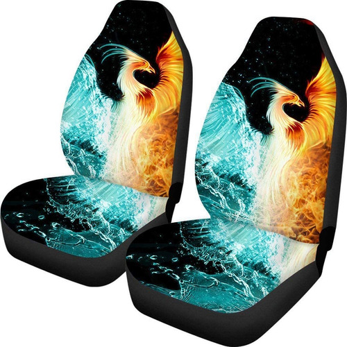 Fun Animal Phoenix Print Cubo Delantero Fundas De Asien...