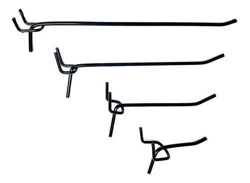 comprar 25 Ganchos Para Painel Eucatex Perfurado 10 Cm Preto