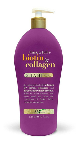 Shampoo Biotin Y Colágeno Ogx 1,18 Lts