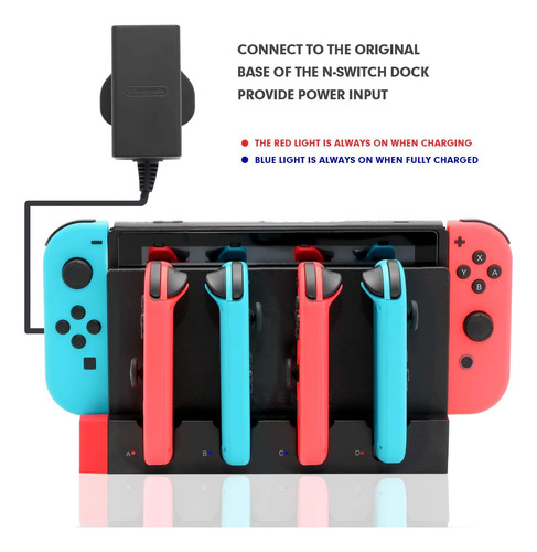 Base De Carga Para Switch Joy-cons, Estación De Carga.