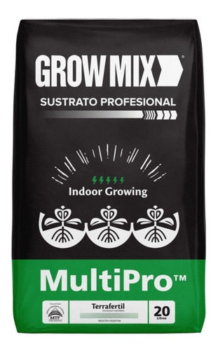 Imagen 1 de 1 de Sustrato Tierra Growmix Multipro Indoor 20 Lts Terrafertil