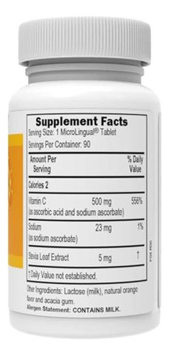 Superior Source Vitamina C 500mg Tabletas Sublinguales 90