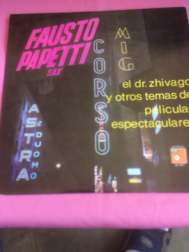 Disco Long Play Vinil -  Fausto Papetti - Corso Mig