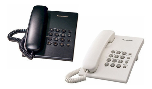 Teléfono Panasonic KX-TS500 fijo - color negro