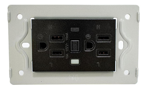 Toma Doble Gfci Luxor Negro Duke Energy (15a-127v) (v17-020)