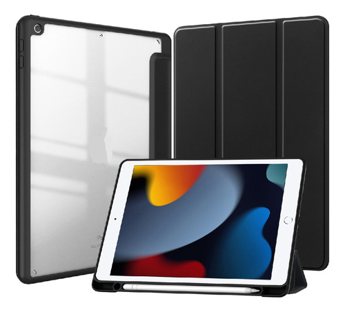 Forro Smart Case Para iPad 10.2 7/8/9 Con Espacio De Lápiz