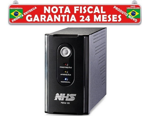 Nobreak 600va Nhs 300w Bivolt No Break Nota 24 Meses Novo