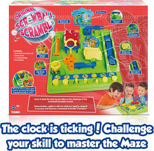 Tomy Games Screwball Scramble Marble Run Juego Para Niños -