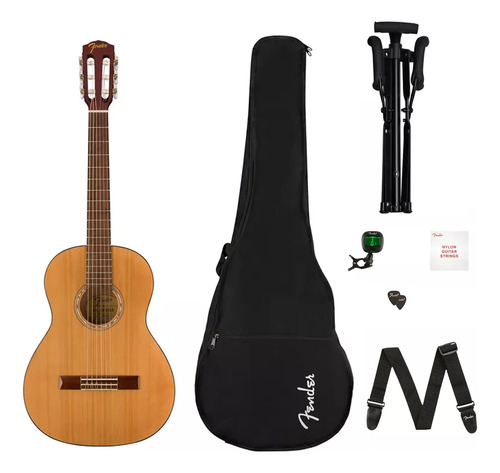 Fender Guitarra Clasica  Pack  Fa15n 3/4 Natural Prm