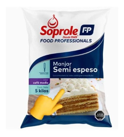 Manjar Bolsa Semi Espeso  Soprole 5kg(1 Unidad)-super