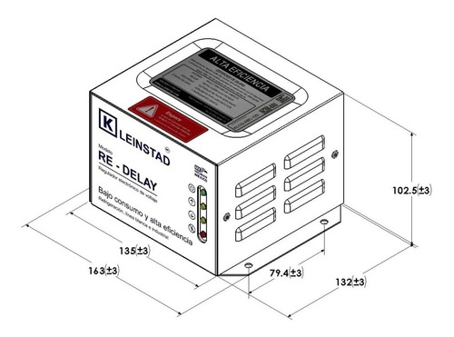 Imagen 2 de 3 de Regulador Voltaje Kleinstad 2500va/1500w Refrigeración