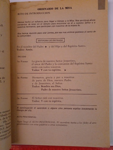 Revista Misal Mensual No 1 Julio 1986 (Usado)