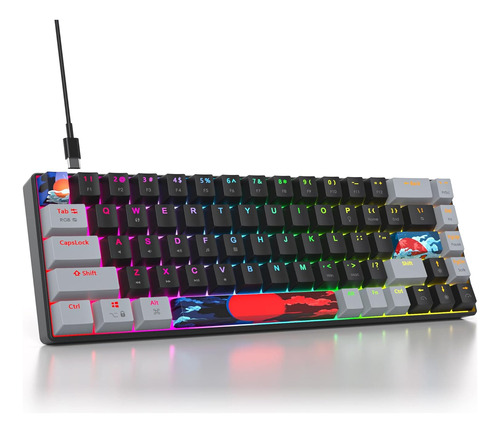 Teclado Mecánico Gaming Owpkeenthy, Rgb, Red Switch