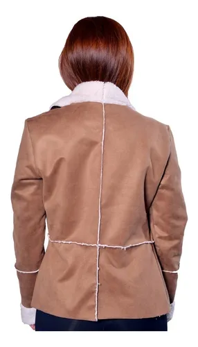 Casaco Feminino De Suede Forro P lo Sint tico Frio Inverno