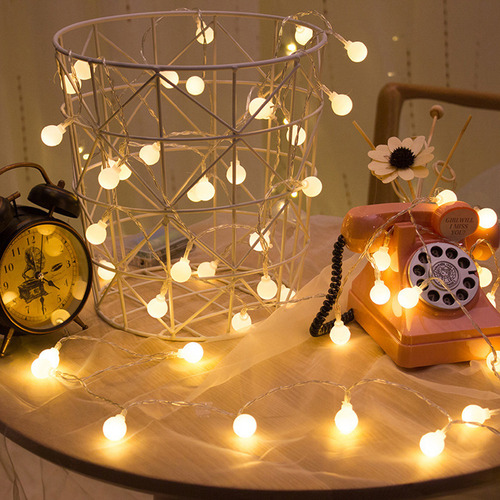 Cadena De Luces Usb Tipo Bola: Habitación, Fiesta, Lámpara D