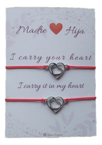 Pulseras Rojas Para Mamá E Hija De Corazones Para Compartir 