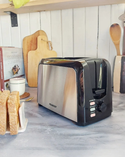 Imagen 9 de 10 de Tostadora Electrica Peabody Pe-t1305 2 Panes 7 Niveles Tosta