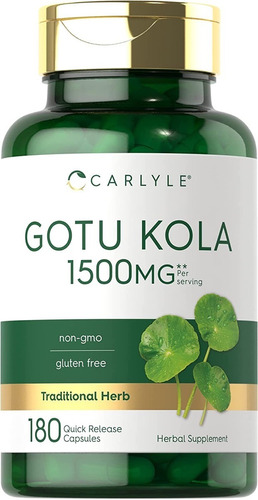 Gotu Kola Centella Asiatica Capsulas 1500mg Apoyo Cerebral