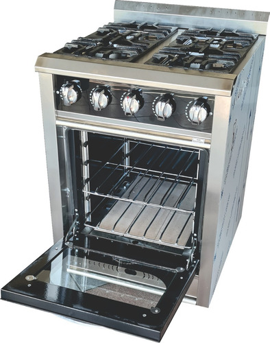 Imagen 3 de 7 de Cocina Industrial 4 Hornallas Tecno Calor Horno Visor