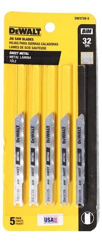 Hoja De Sierra Caladora 32tpi Bim X5 Dewalt Dw3728-5 Metal